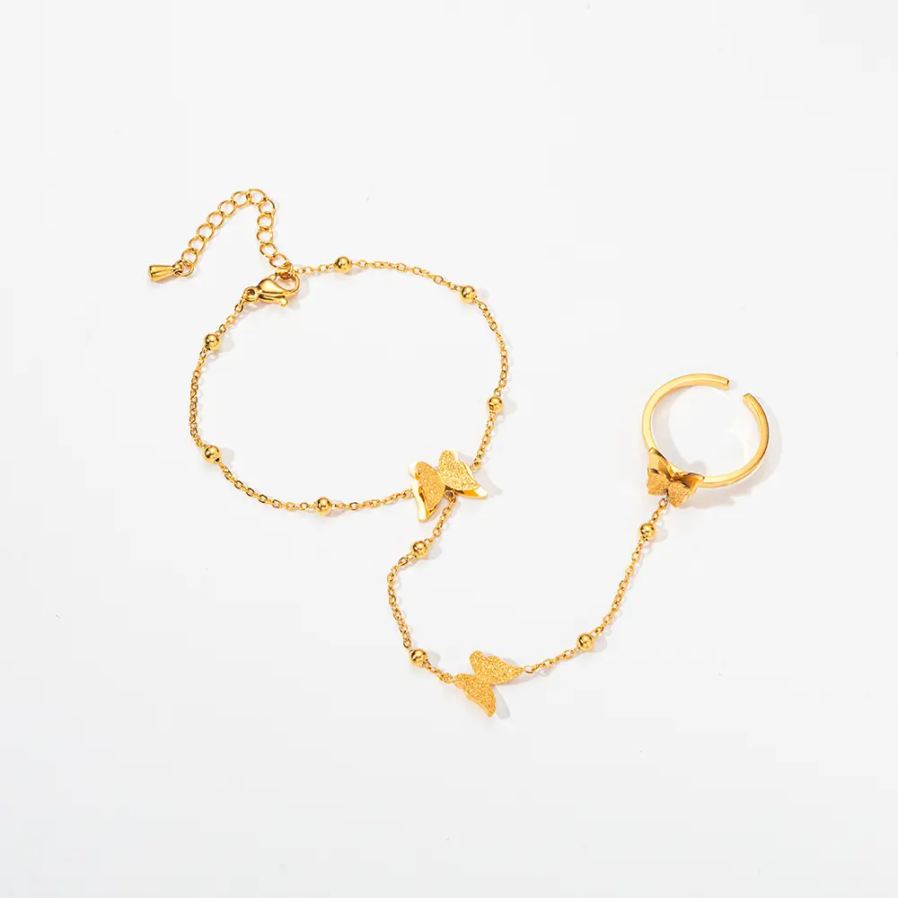 Titanium Steel Ring Bracelet Gold Plated Fashionable Commuting — feature 15
