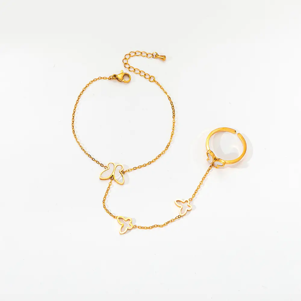 Titanium Steel Ring Bracelet Gold Plated Fashionable Commuting — feature 16