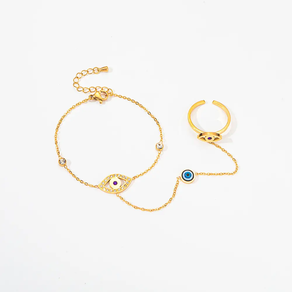 Titanium Steel Ring Bracelet Gold Plated Fashionable Commuting — feature 18