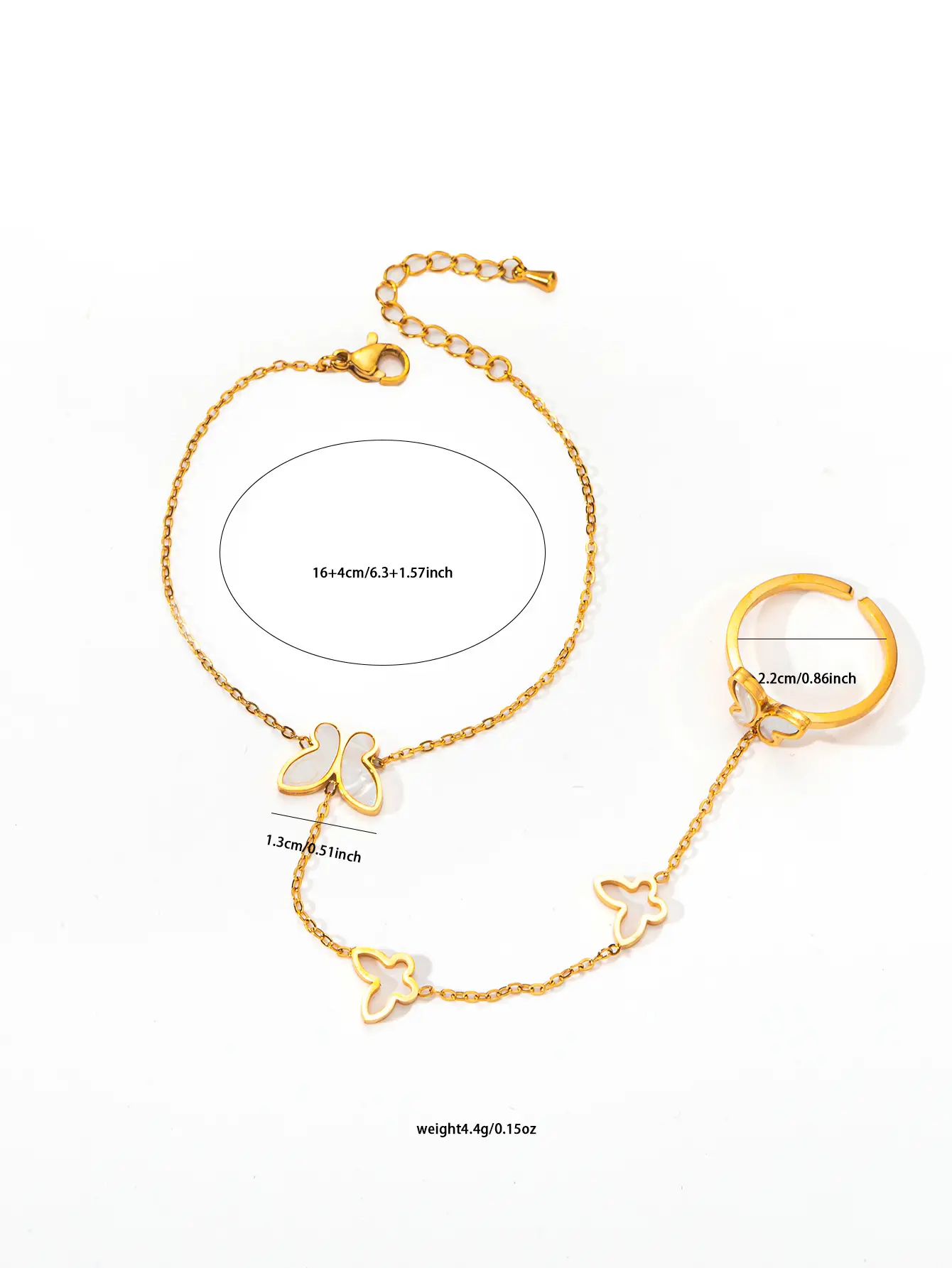 Titanium Steel Ring Bracelet Gold Plated Fashionable Commuting — feature 19