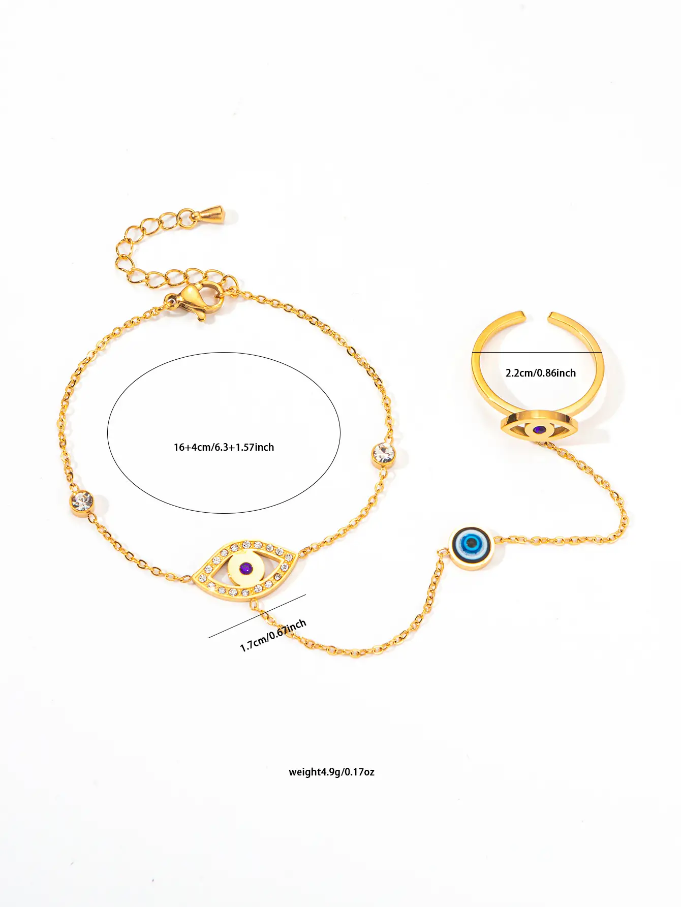 Titanium Steel Ring Bracelet Gold Plated Fashionable Commuting — feature 20