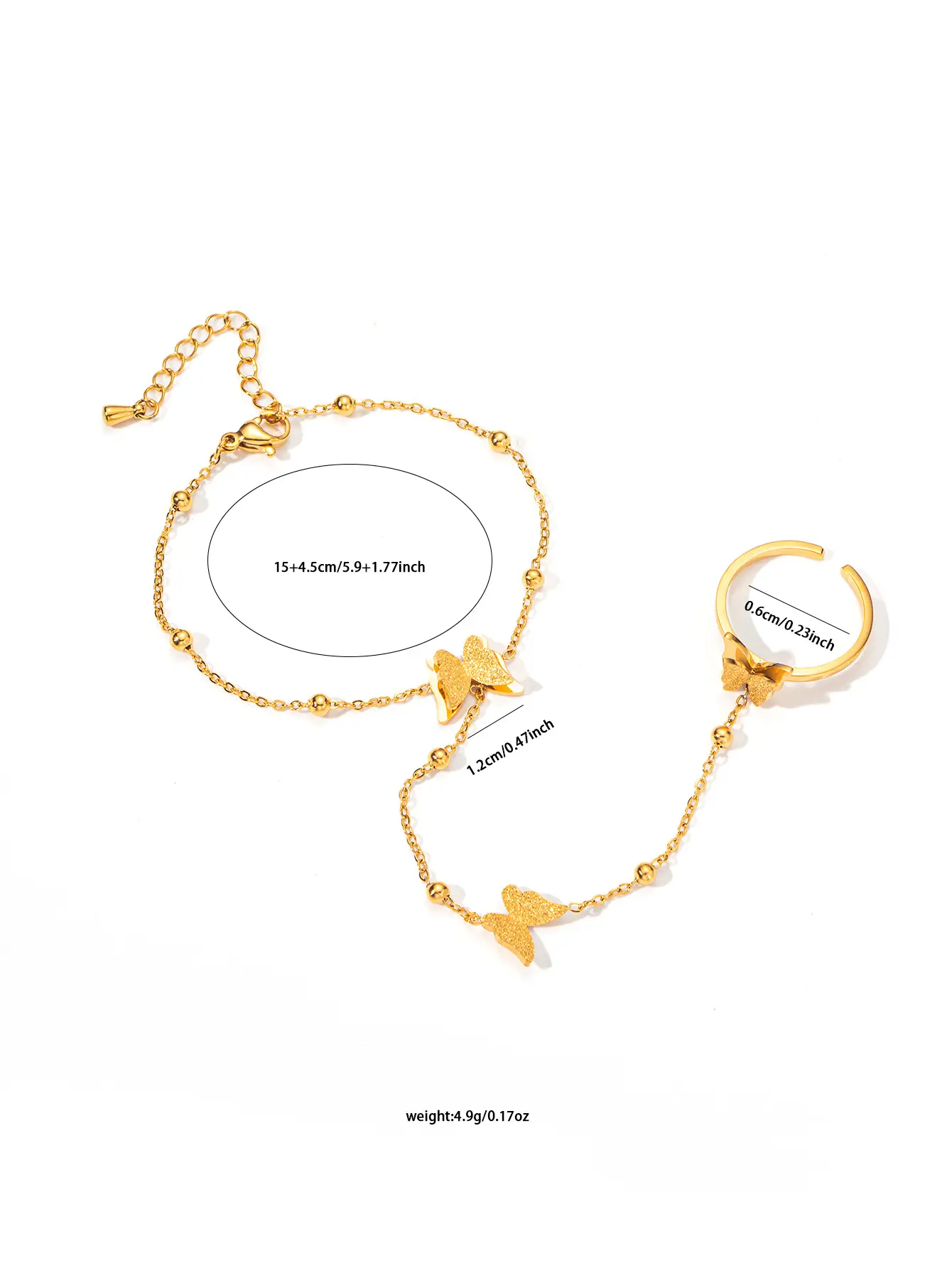Titanium Steel Ring Bracelet Gold Plated Fashionable Commuting — feature 21