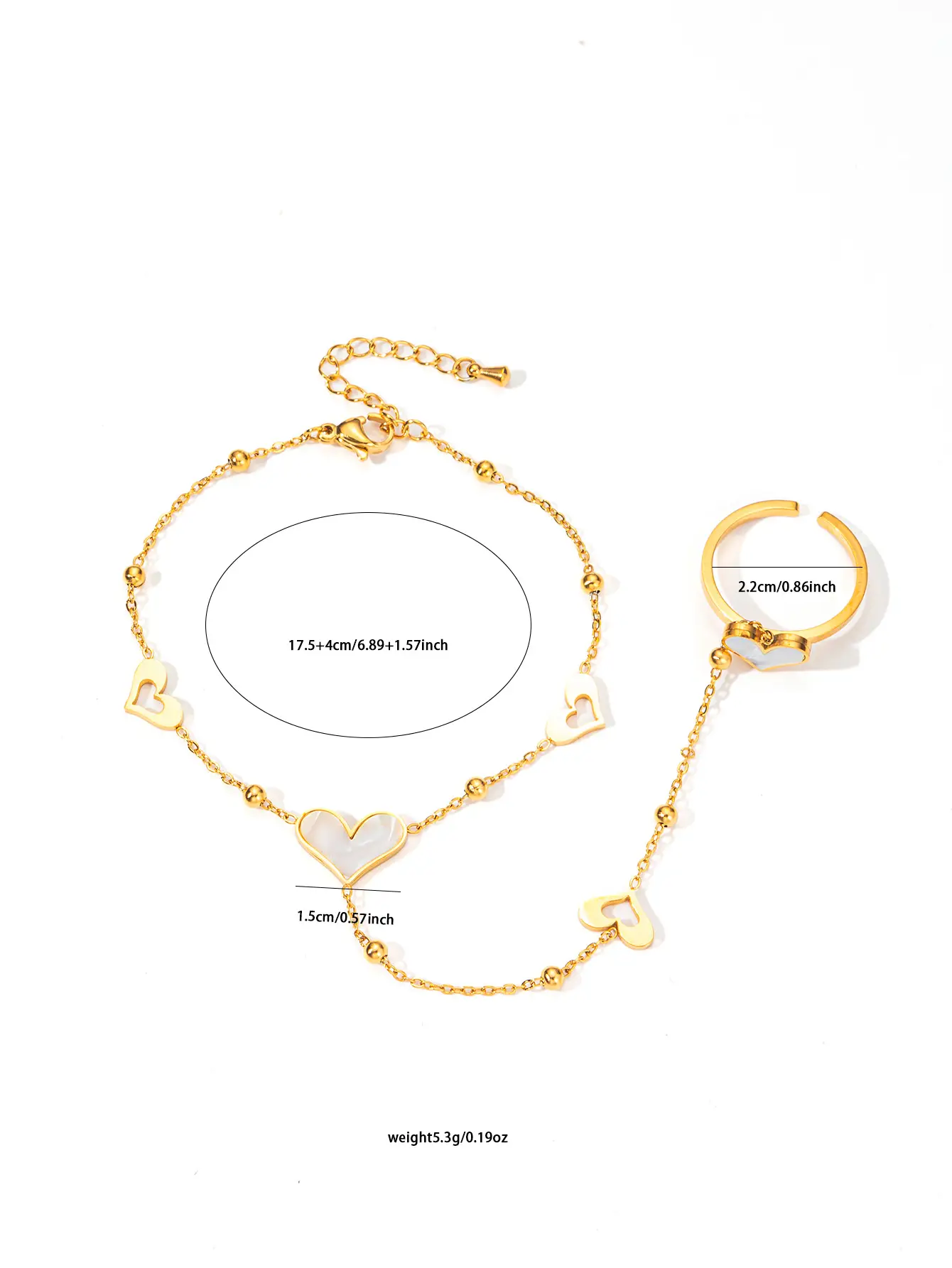 Titanium Steel Ring Bracelet Gold Plated Fashionable Commuting — feature 22