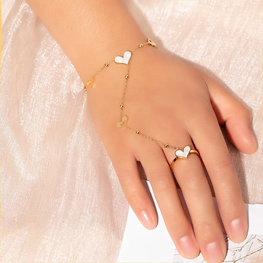 Titanium Steel Ring Bracelet Gold Plated Fashionable Commuting — feature 24