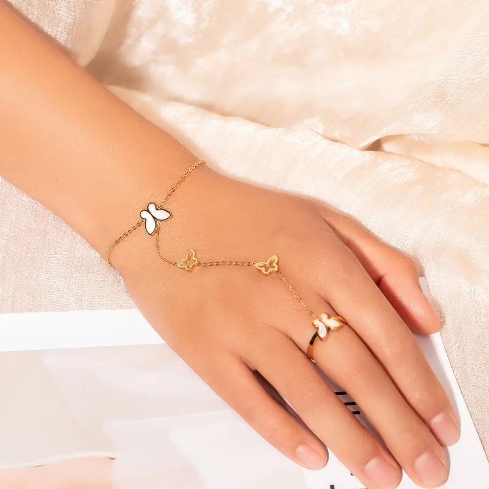 Titanium Steel Ring Bracelet Gold Plated Fashionable Commuting — feature 25