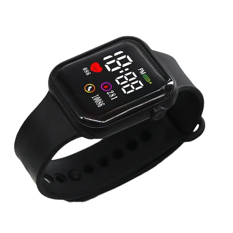 10086 Heart Model Square Lovers Watch Sports Model Led Digital Watch Student Digital Watch - Image 16