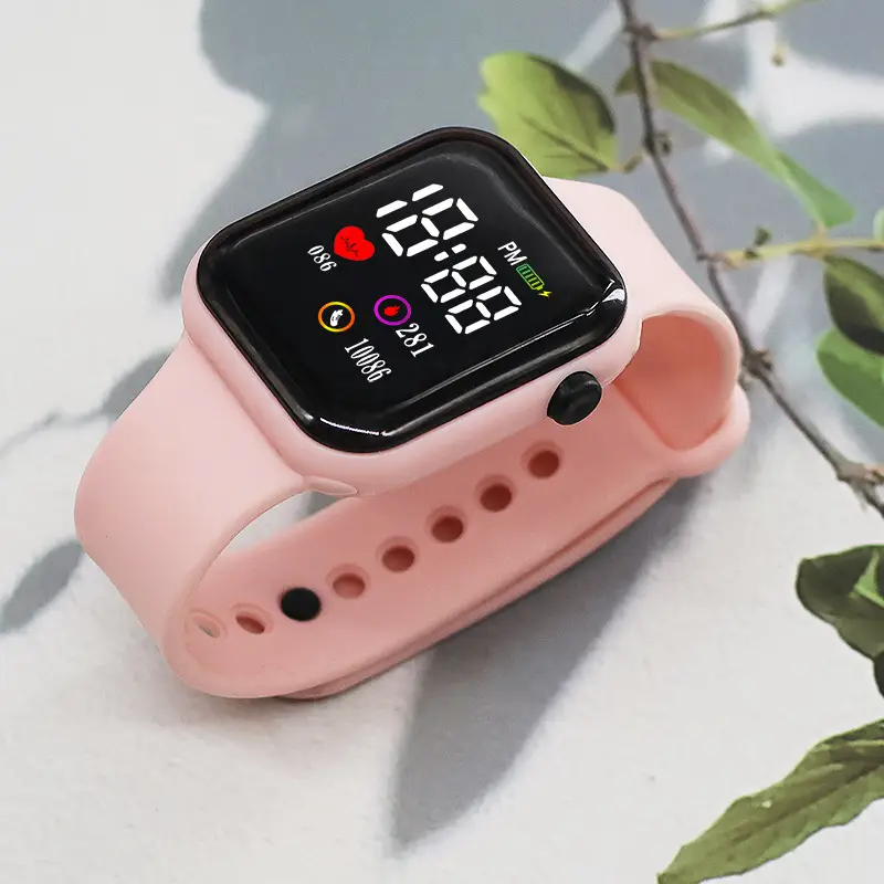 10086 Heart Model Square Lovers Watch Sports Model Led Digital Watch Student Digital Watch - Image 3