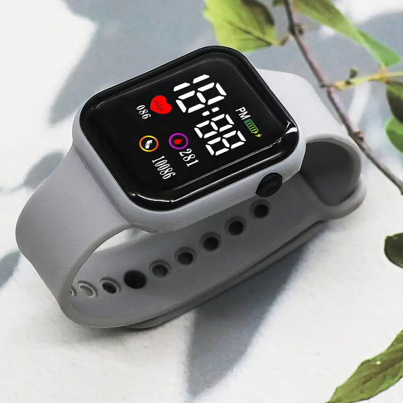 10086 Heart Model Square Lovers Watch Sports Model Led Digital Watch Student Digital Watch - Image 6