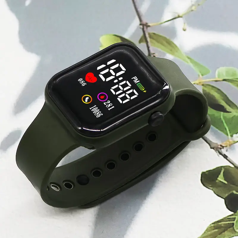 10086 Heart Model Square Lovers Watch Sports Model Led Digital Watch Student Digital Watch - Image 8