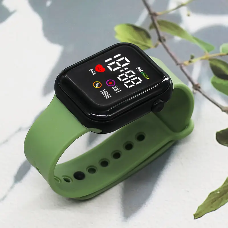 10086 Heart Model Square Lovers Watch Sports Model Led Digital Watch Student Digital Watch - Image 9