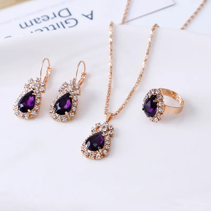 Blue Sapphire Heart Jewelry Set for Women - Image 10