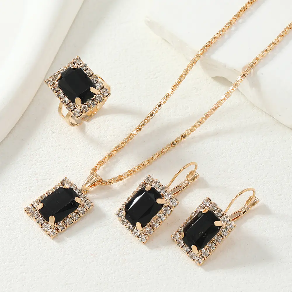 Blue Sapphire Heart Jewelry Set for Women - Image 26