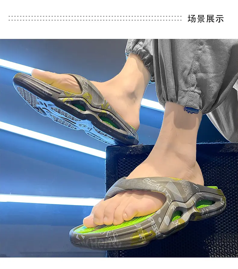 High-end Flip-flops for Men in Summer, Non-slip, Wear-resistant, Flip-flops for Outer Wear, Youth Outdoor Leisure, Large Size Beach Slippers — feature 13