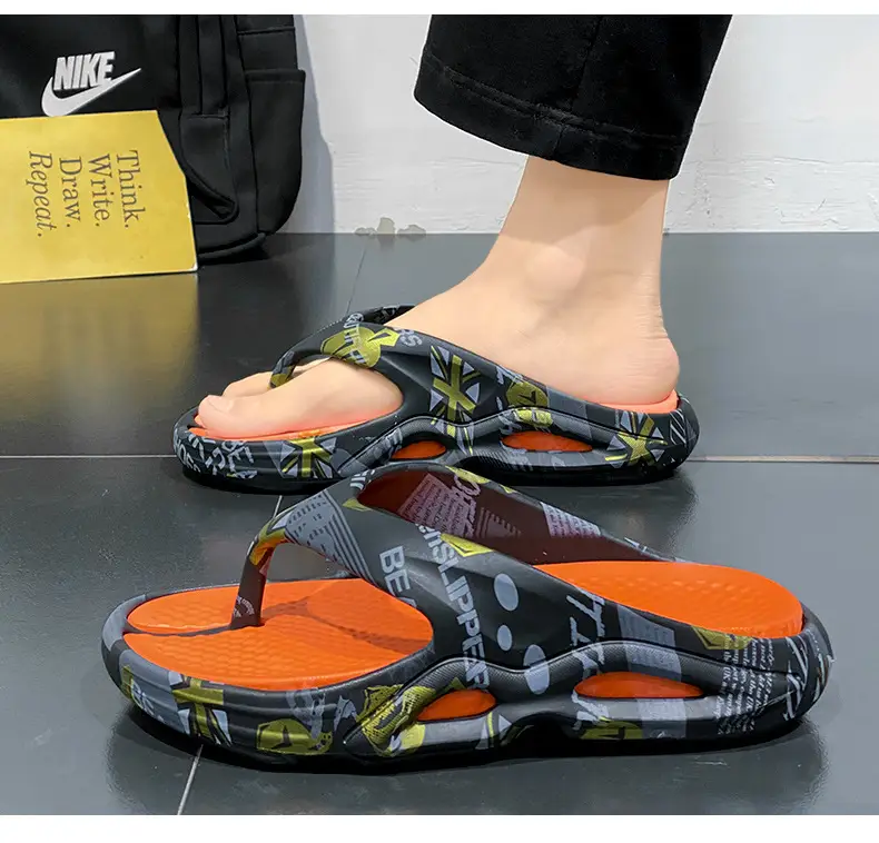 High-end Flip-flops for Men in Summer, Non-slip, Wear-resistant, Flip-flops for Outer Wear, Youth Outdoor Leisure, Large Size Beach Slippers — feature 17