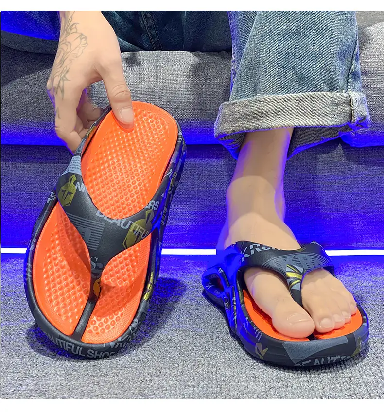 High-end Flip-flops for Men in Summer, Non-slip, Wear-resistant, Flip-flops for Outer Wear, Youth Outdoor Leisure, Large Size Beach Slippers — feature 19
