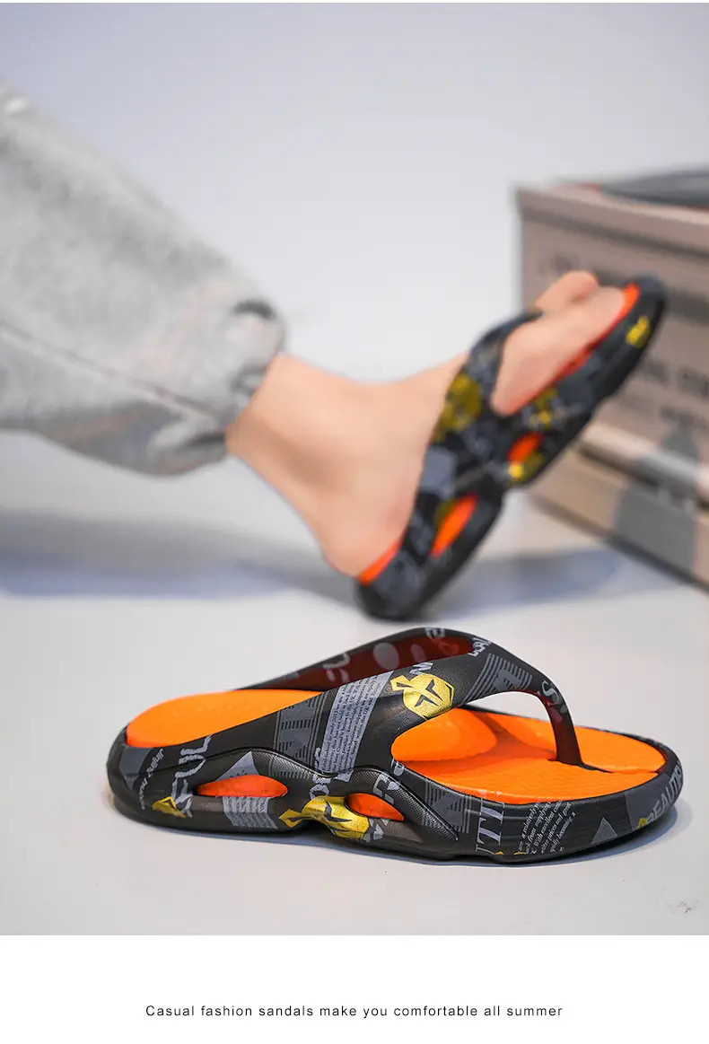 High-end Flip-flops for Men in Summer, Non-slip, Wear-resistant, Flip-flops for Outer Wear, Youth Outdoor Leisure, Large Size Beach Slippers — feature 20