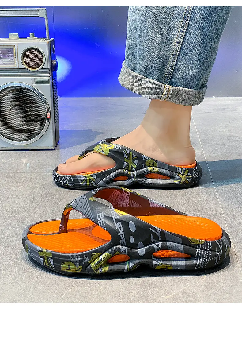 High-end Flip-flops for Men in Summer, Non-slip, Wear-resistant, Flip-flops for Outer Wear, Youth Outdoor Leisure, Large Size Beach Slippers — feature 21