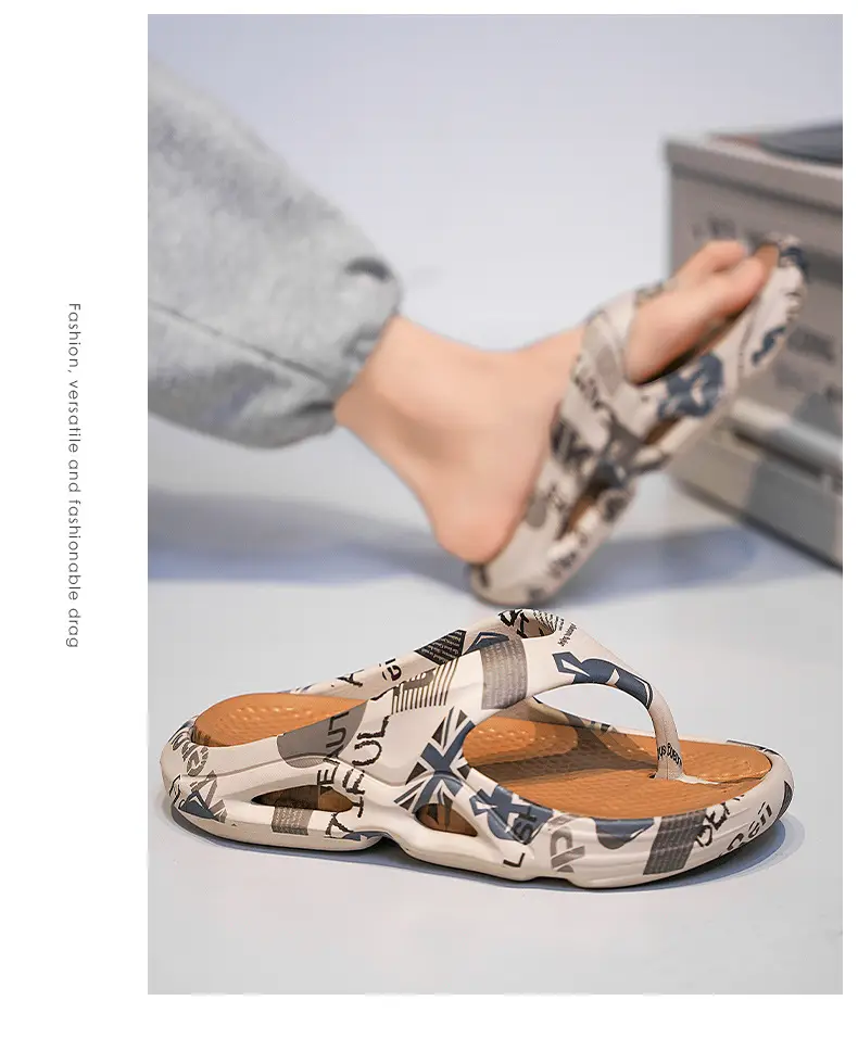 High-end Flip-flops for Men in Summer, Non-slip, Wear-resistant, Flip-flops for Outer Wear, Youth Outdoor Leisure, Large Size Beach Slippers — feature 8