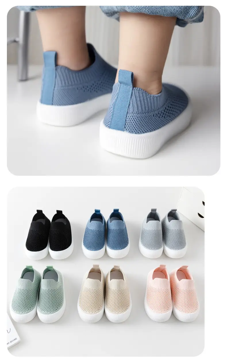 Baby toddler shoes soft bottom spring and autumn new baby 0 a 3 year old non-slip summer children breathable fly net shoes — feature 14