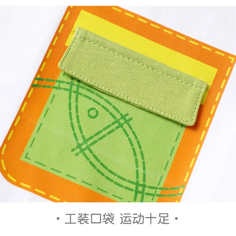 Boys Cotton Color-Block T-Shirt UV Protection Summer - Image 8