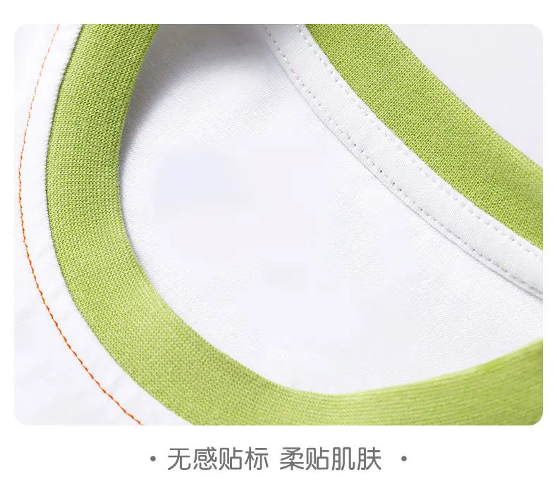 Boys Cotton Color-Block T-Shirt UV Protection Summer — feature 7