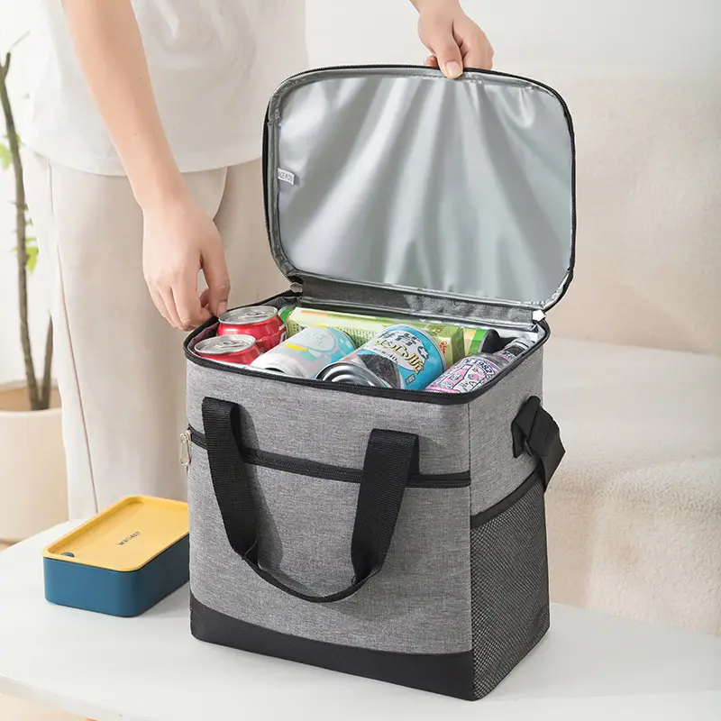 15L Portable Ice Bag Waterproof Oxford Cloth Shoulder Lunch Bag - Image 8