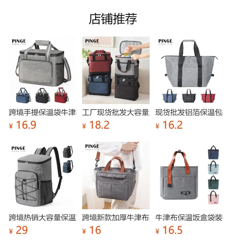 15L Portable Ice Bag Waterproof Oxford Cloth Shoulder Lunch Bag — feature 1