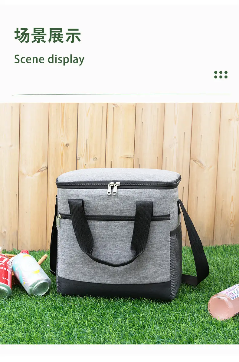 15L Portable Ice Bag Waterproof Oxford Cloth Shoulder Lunch Bag — feature 6