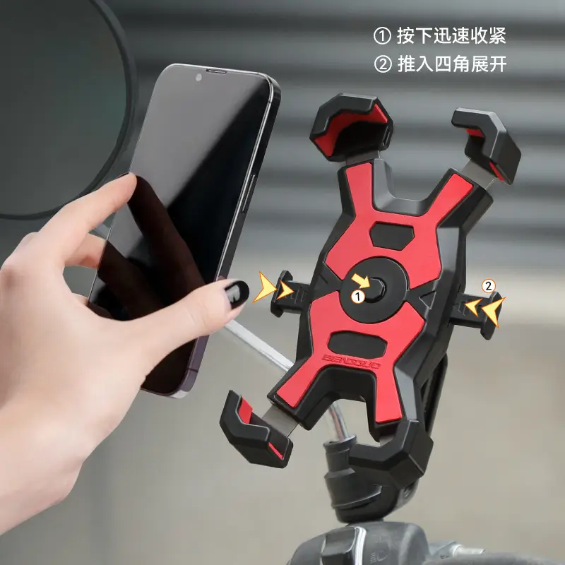 Mountain bike mobile phone bracket electric bike motorcycle riding mobile phone bracket shockproof takeaway navigation bracket cross-border