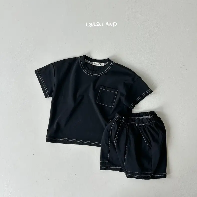 Baby White Short Sleeve T-Shirt Shorts Set - Image 2