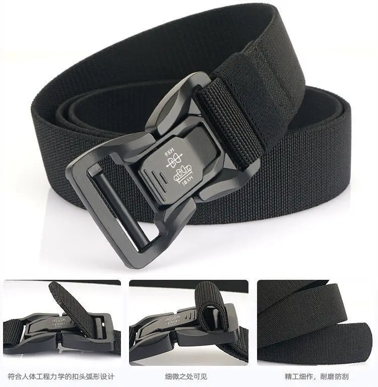 Men's Tactical Nylon Belt with Automatic Buckle — feature 4