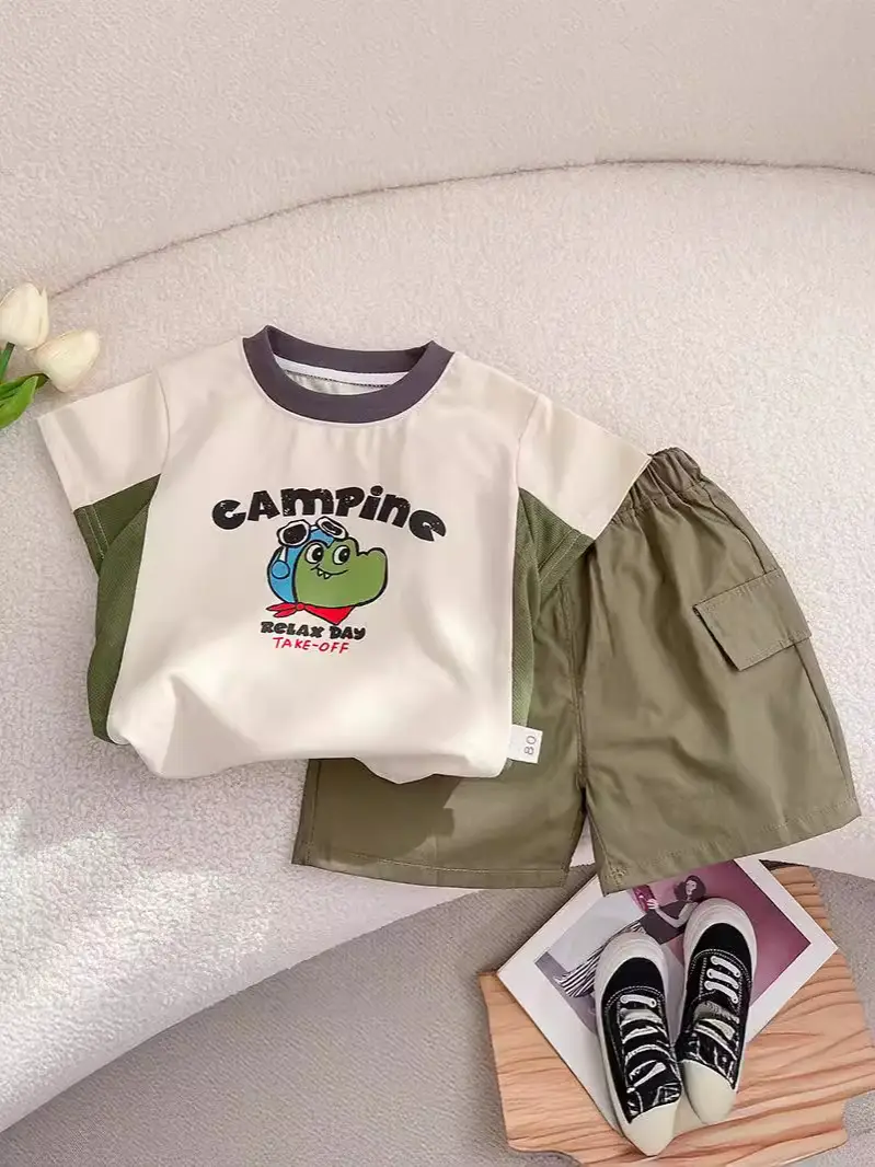 Children's Campine Graphic T-Shirt & Shorts Set - Image 3