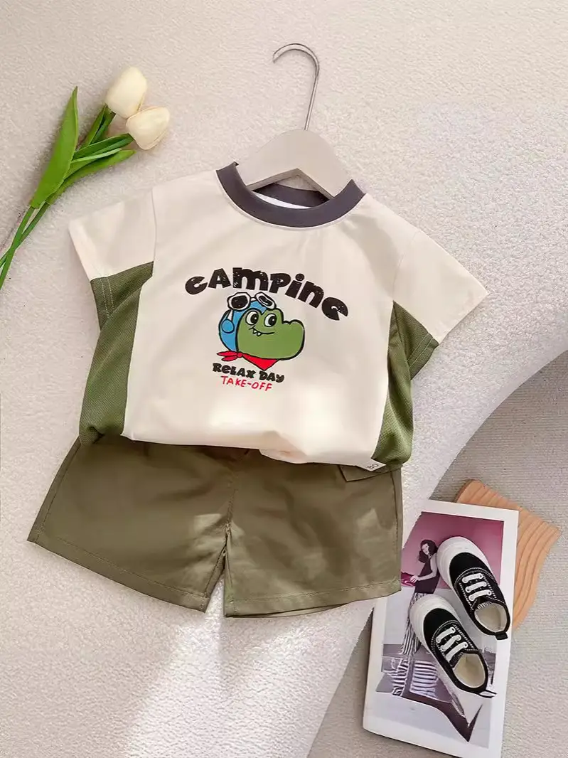 Children's Campine Graphic T-Shirt & Shorts Set - Image 4
