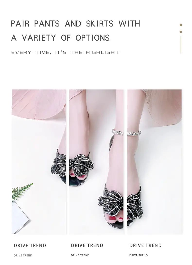 Temu One-Piece Dropshipping New Women's Shoes Peep-Toe Shoes Transparent Rhinestone Crystal Shoes Comfortable Casual Flat Shoes — feature 4