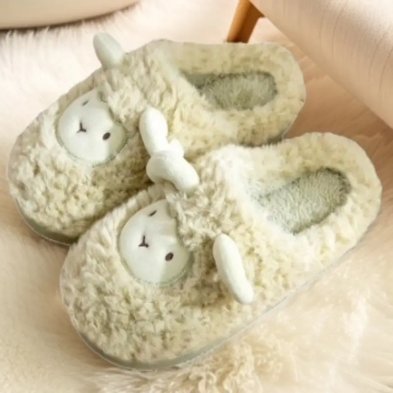 Cartoon Cotton Slippers Women's Indoor Warm Home Non-Slip Cute Plush Slippers