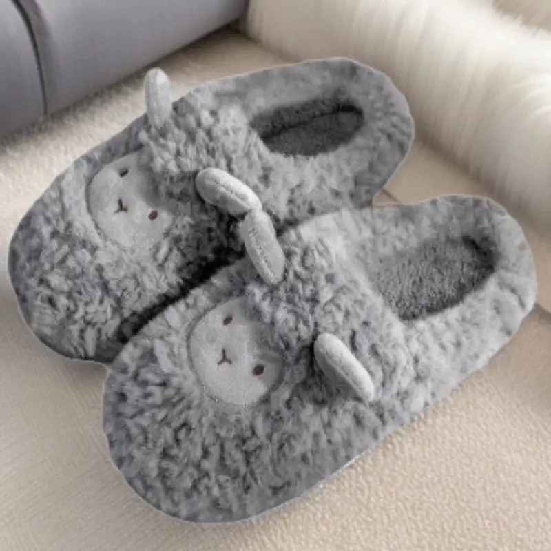 Cartoon Cotton Slippers Women's Indoor Warm Home Non-Slip Cute Plush Slippers