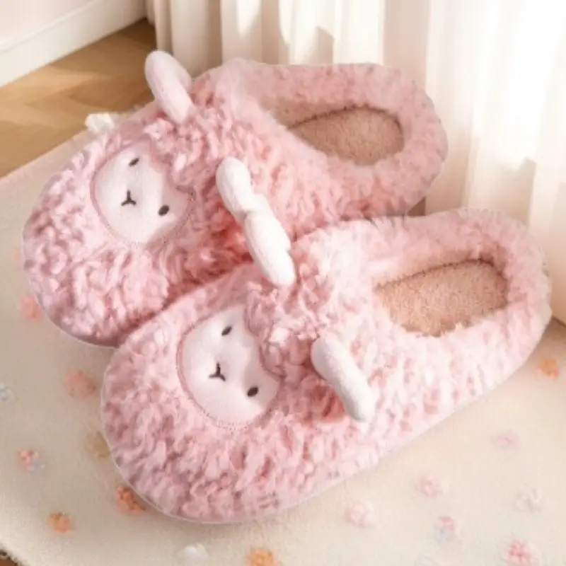 Cartoon Cotton Slippers Women's Indoor Warm Home Non-Slip Cute Plush Slippers