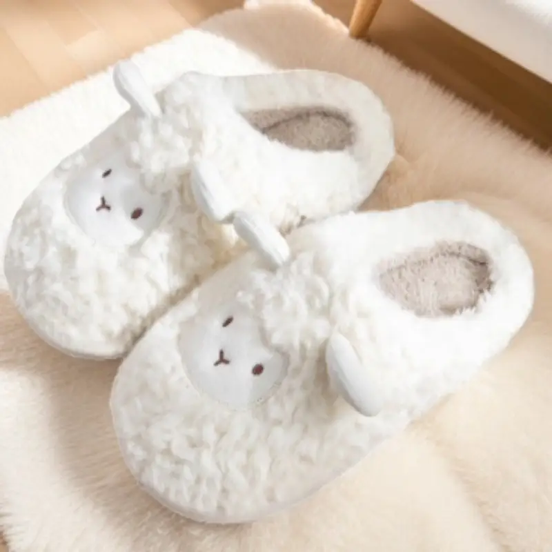 Cartoon Cotton Slippers Women's Indoor Warm Home Non-Slip Cute Plush Slippers