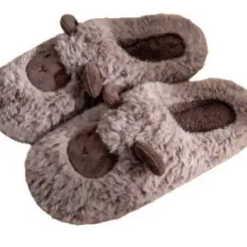 Cartoon Cotton Slippers Women's Indoor Warm Home Non-Slip Cute Plush Slippers