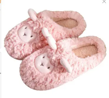 Cartoon Cotton Slippers Women's Indoor Warm Home Non-Slip Cute Plush Slippers