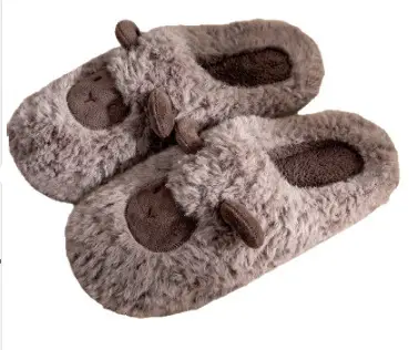 Cartoon Cotton Slippers Women's Indoor Warm Home Non-Slip Cute Plush Slippers