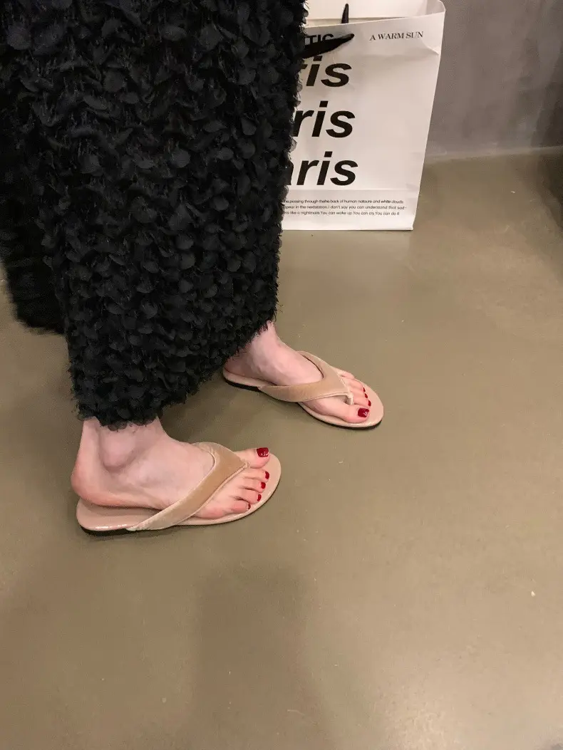 Women's Leopard Print Silver Flip Flops Summer — feature 17