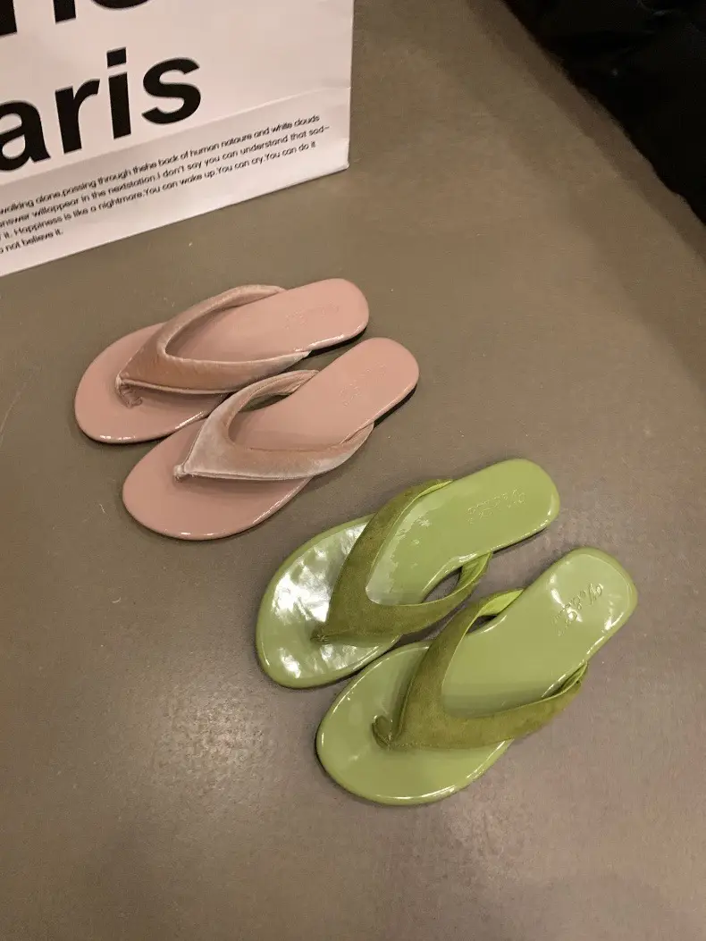 Women's Leopard Print Silver Flip Flops Summer — feature 19