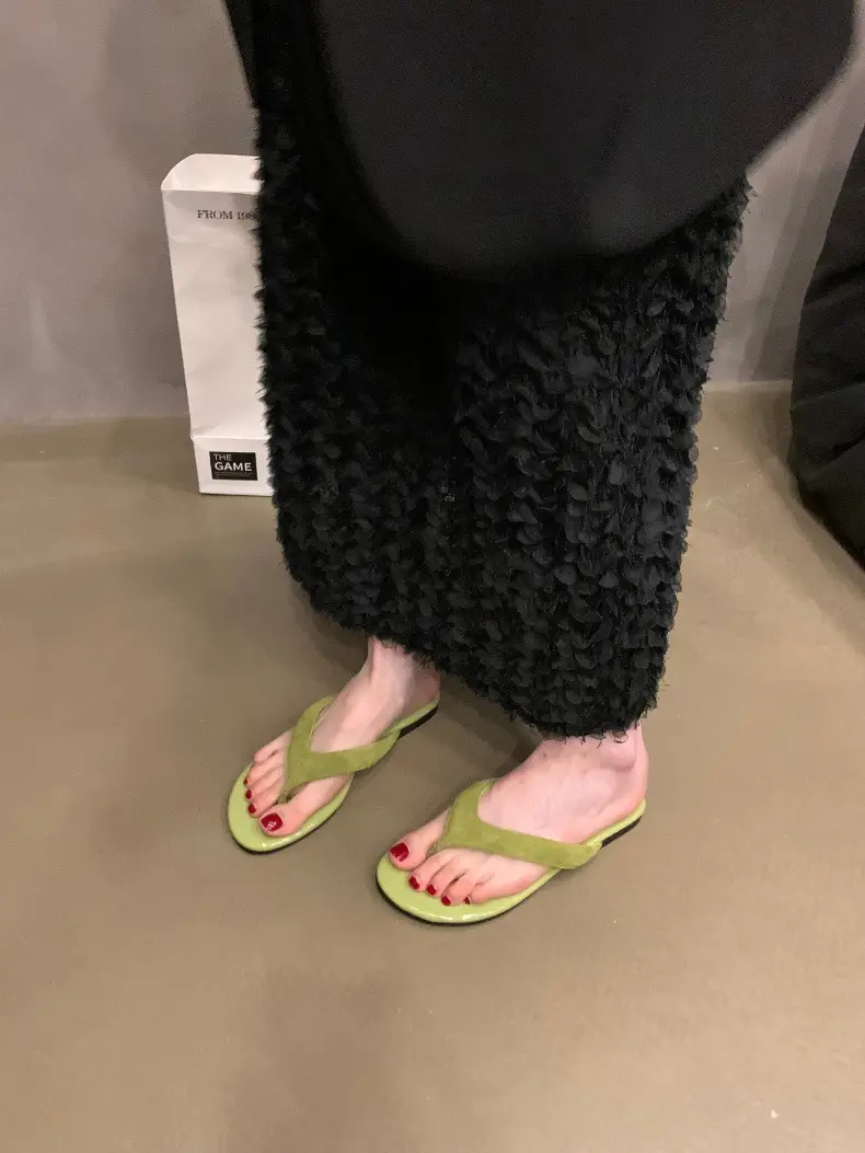 Women's Leopard Print Silver Flip Flops Summer — feature 6