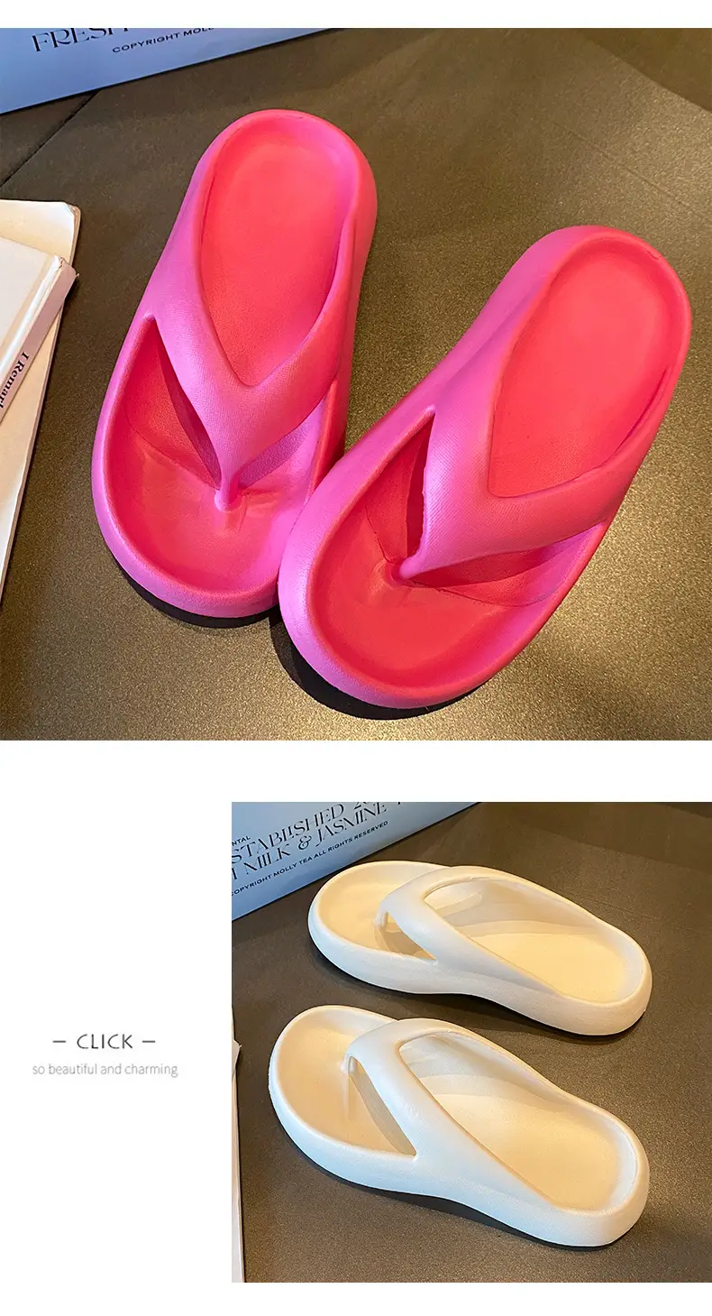 Flip-flops Women's Wholesale Summer Indoor Home Leisure Beach Thick Bottom Sandals Outer Wear Increased Clip Foot Anti-slip — feature 10