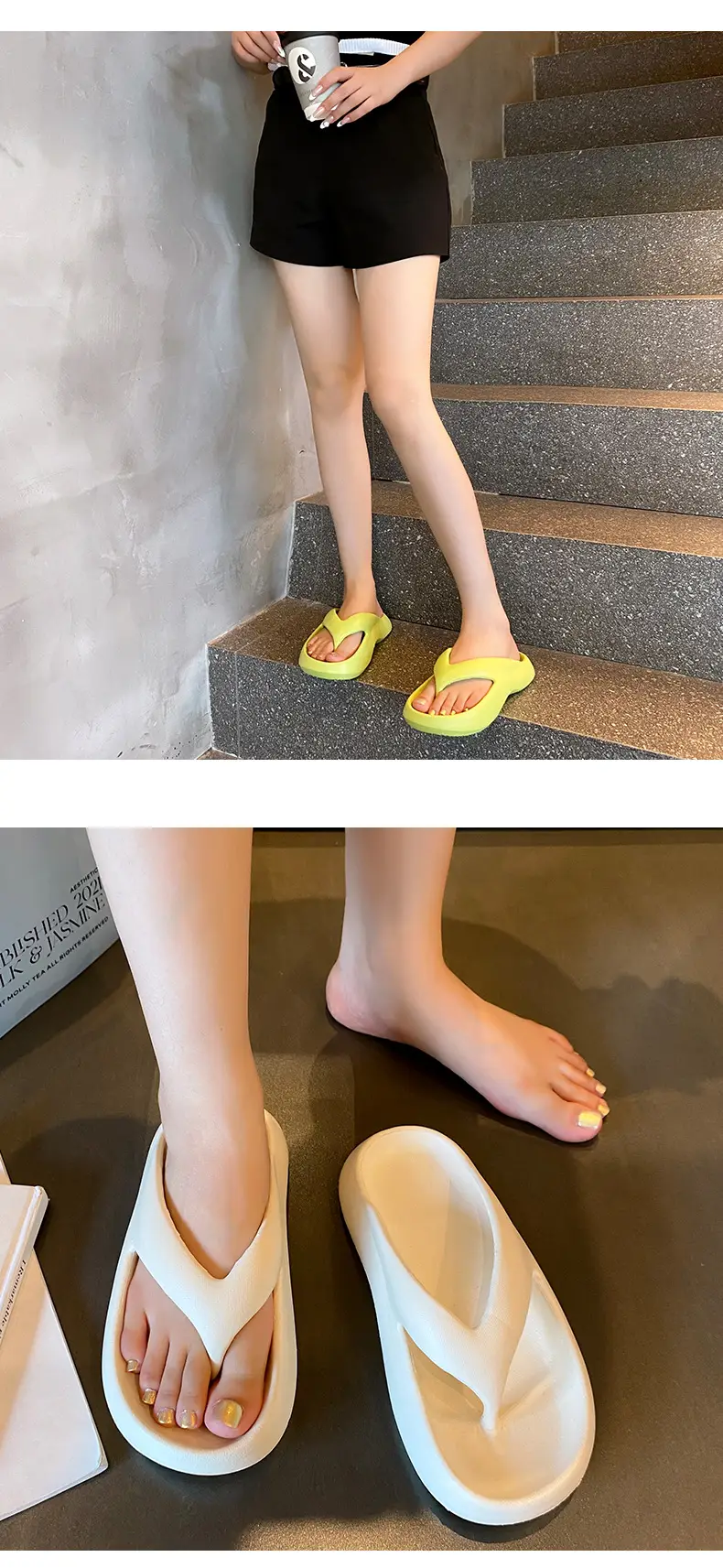 Flip-flops Women's Wholesale Summer Indoor Home Leisure Beach Thick Bottom Sandals Outer Wear Increased Clip Foot Anti-slip — feature 20
