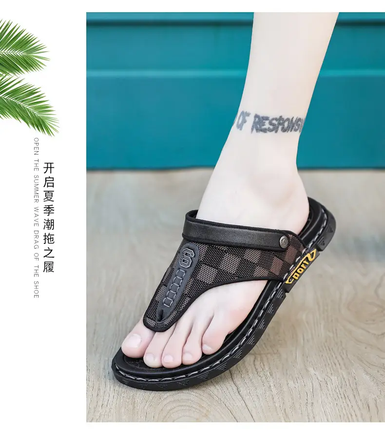 Flip-flops Men's Summer Outer Wear Driving Non-slip Vietnamese Dual-use Sandals Men's Sports and Leisure Beach Flip-flops — feature 11