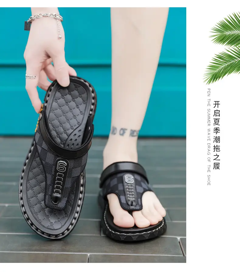 Flip-flops Men's Summer Outer Wear Driving Non-slip Vietnamese Dual-use Sandals Men's Sports and Leisure Beach Flip-flops — feature 15