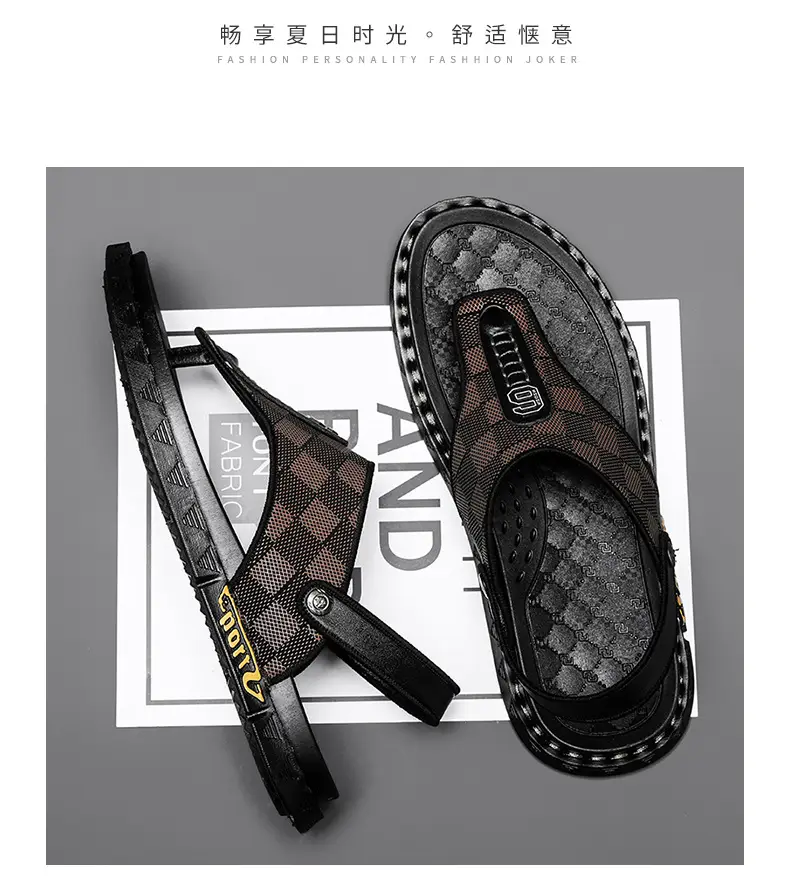 Flip-flops Men's Summer Outer Wear Driving Non-slip Vietnamese Dual-use Sandals Men's Sports and Leisure Beach Flip-flops — feature 18