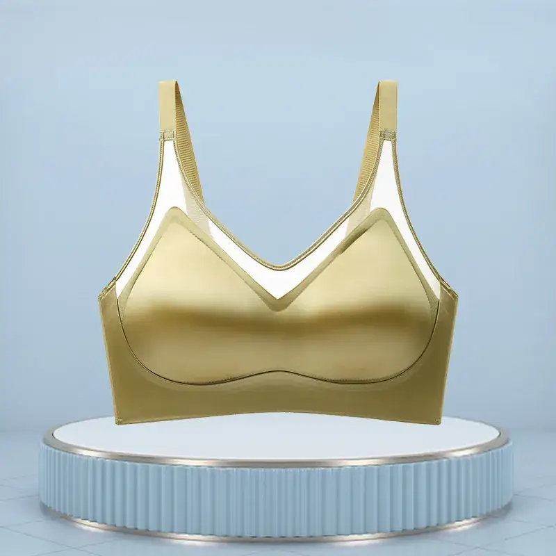 Push-Up Mesh Satin No Trace Bra Underwear - Image 2